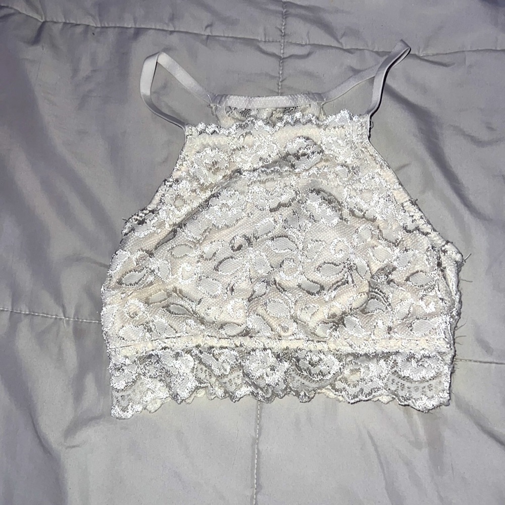 justice white bralette